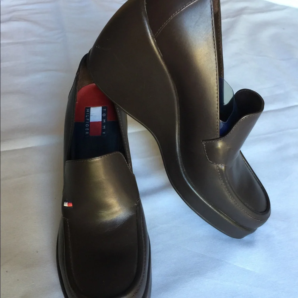 Tommy Hilfiger Brown platforms Excellent conditions